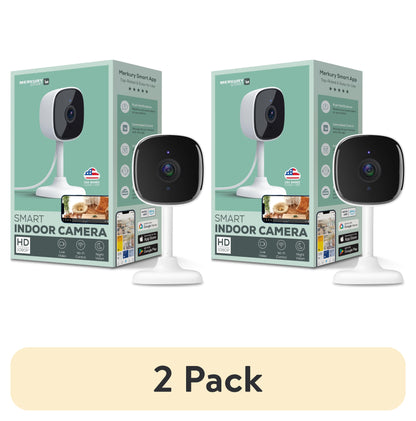 Indoor Camera 1080P - Wi-Fi Security Cam with Night Vision, White (1-Pack)