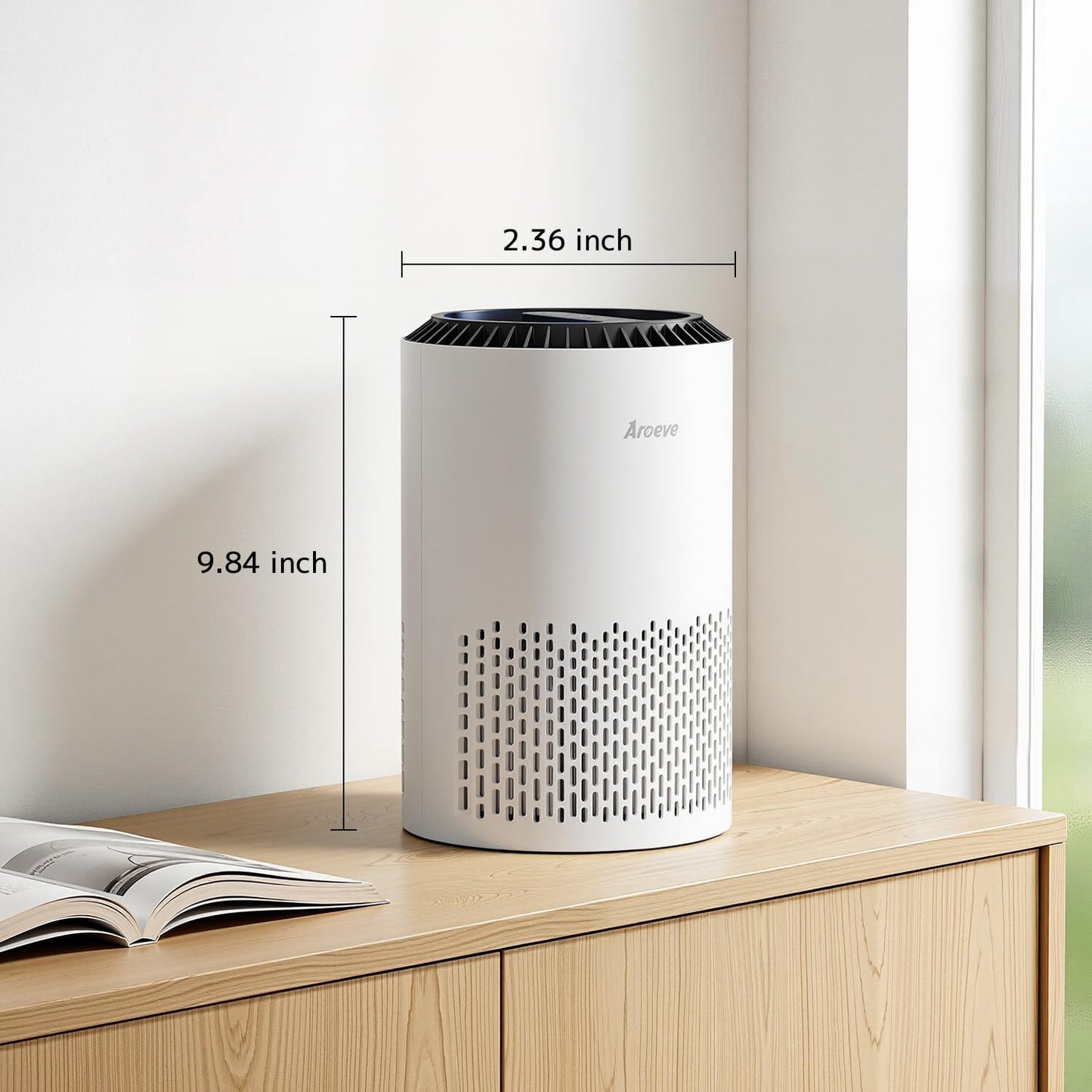 Air Purifiers for Bedroom with Sleep Mode Speed Control-Mk01A(White) | Energy Star Efficiency, Meet Global Recycled Standard, 360-Degree Air Inlets, 22Db Noise Level, Aromatherapy Function