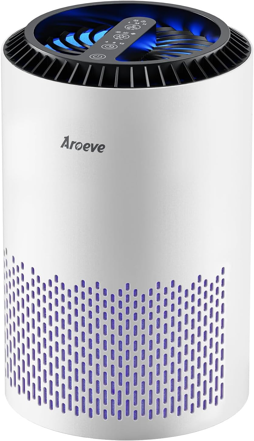 Air Purifiers for Bedroom with Sleep Mode Speed Control-Mk01A(White) | Energy Star Efficiency, Meet Global Recycled Standard, 360-Degree Air Inlets, 22Db Noise Level, Aromatherapy Function