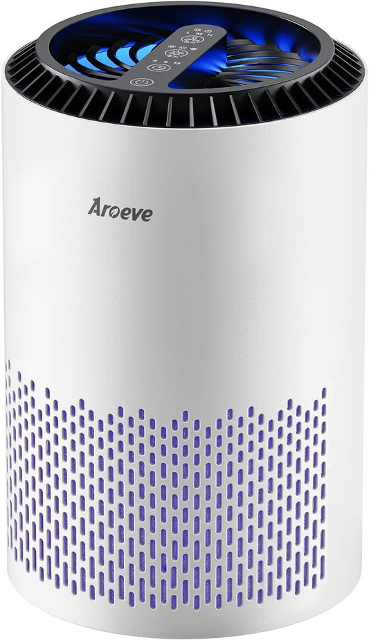 Air Purifiers for Bedroom with Sleep Mode Speed Control-Mk01A(White) | Energy Star Efficiency, Meet Global Recycled Standard, 360-Degree Air Inlets, 22Db Noise Level, Aromatherapy Function